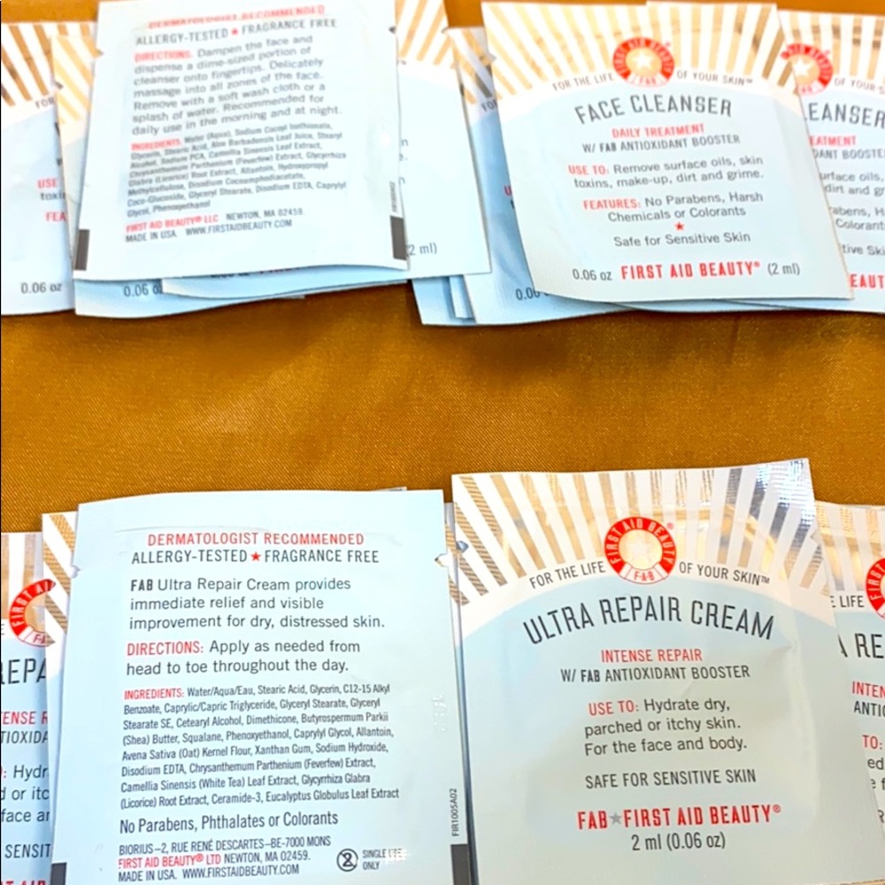 20 Fab First Aid Beauty Repair Cream & Face Cleans